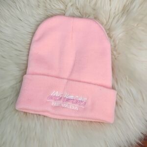 Vintage 90's Pink Las Vegas Knit Beanie
